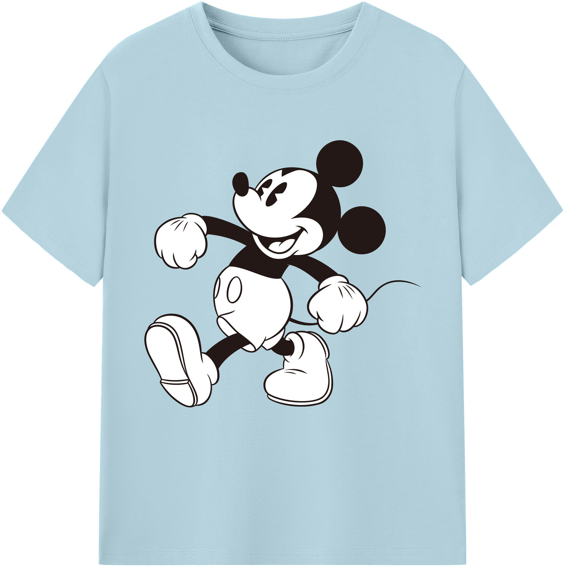 （画像用） ミッキーマウス Mickey Mouse 綿100％半袖Tシャツ（フロントプリント）